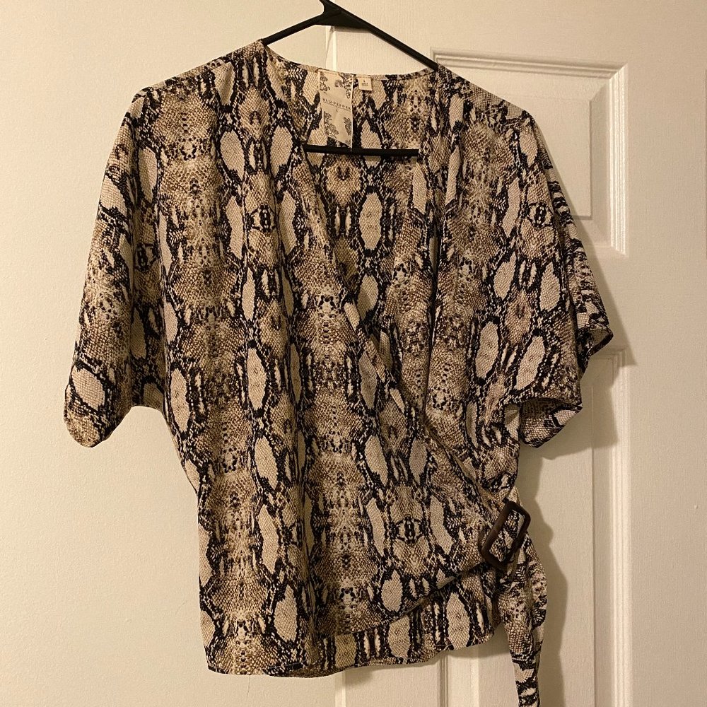 Blu Pepper Snakeskin Top